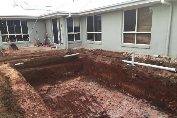 Pool excavation completed by UC Pools in Brisbane