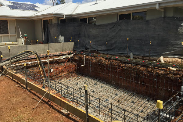 Pool formwork and steel up built by UC Pools in Brisbane