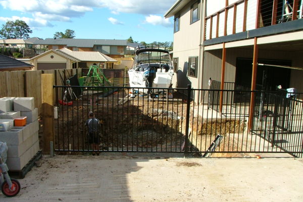Concrete pool set out and excavation built by UC Pools in Brisbane